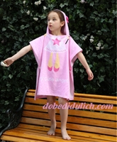 Áo choàng tắm trẻ em hình Thiên thần hồng (Size: 0-6 tuổi)