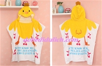 Áo choàng tắm trẻ em hình Gà vàng (Size: 0-6 tuổi)