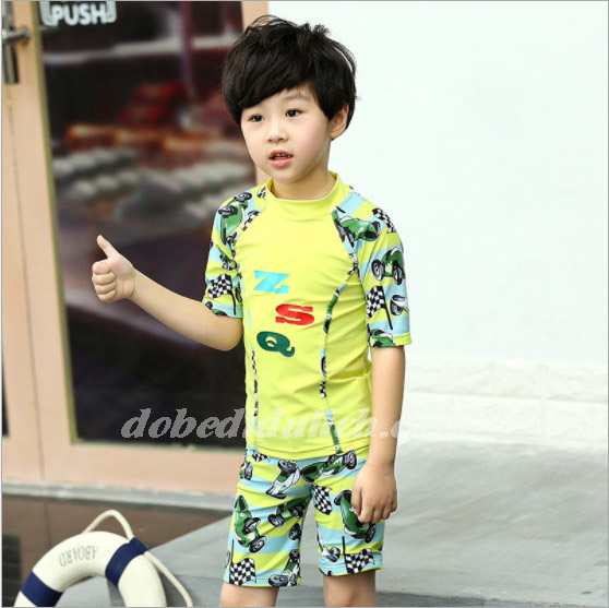 img Đồ bơi bé trai hình xe hơi vàng