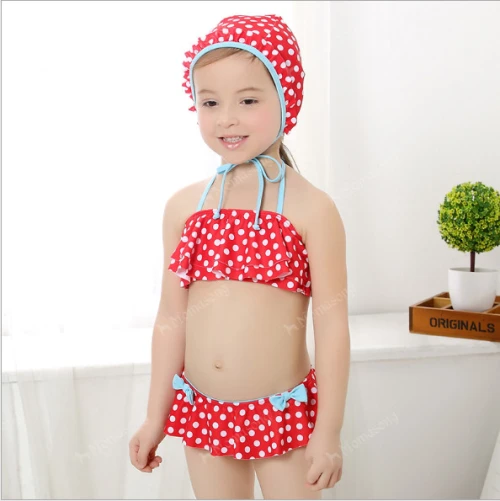 Đồ bơi bé gái Bikini chấm bi