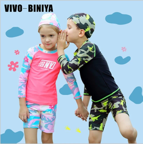 Đồ bơi bé gái dài tay Ngụy trang hồng (Size 1 - 8 tuổi)